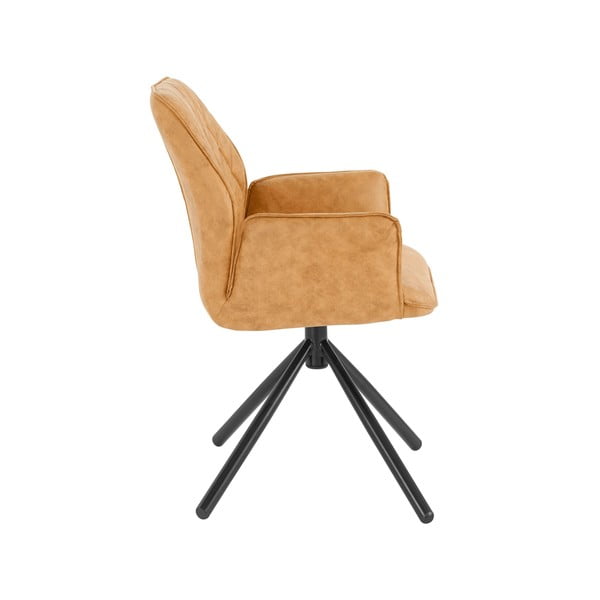 Жълти тапицирани трапезни столове в комплект 2 бр. Preston – Støraa-image-2