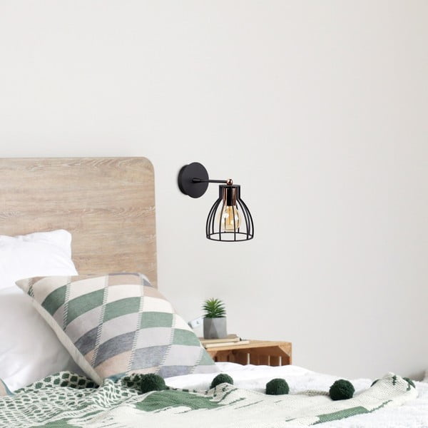 Стенна лампа в черно и бронзово ø 15 cm Kemah - Opviq lights-image-1