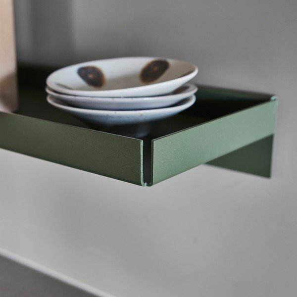 Тъмнозелен метален стенен рафт 80 cm Bakku – OYOY Living Design-image-1