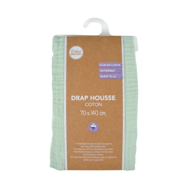 Еластичен муселинов чаршаф за детско креватче 70x140 cm – Bébé Douceur-image-4