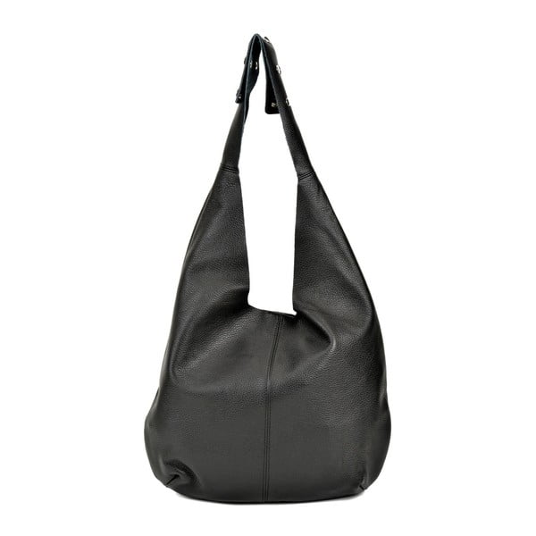 Черна кожена чанта Lunga Mento - Renata Corsi
