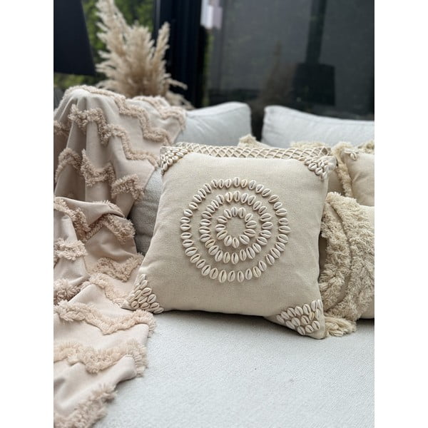 Памучна калъфка за възглавница 43x43 cm Seashells – Mioli Decor-image-2