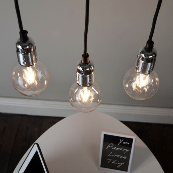 Черна висулка с три рамена и сребърни детайли Uno - Sotto Luce-image-1