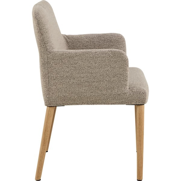 Бежов тапициран трапезен стол с подлакътници Zoe – Actona-image-4