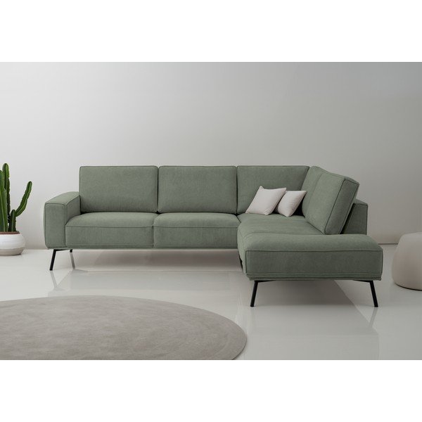 Зелен шенилов ъглов диван (десен ъгъл/L форма) Amsterdam – Scandic-image-1