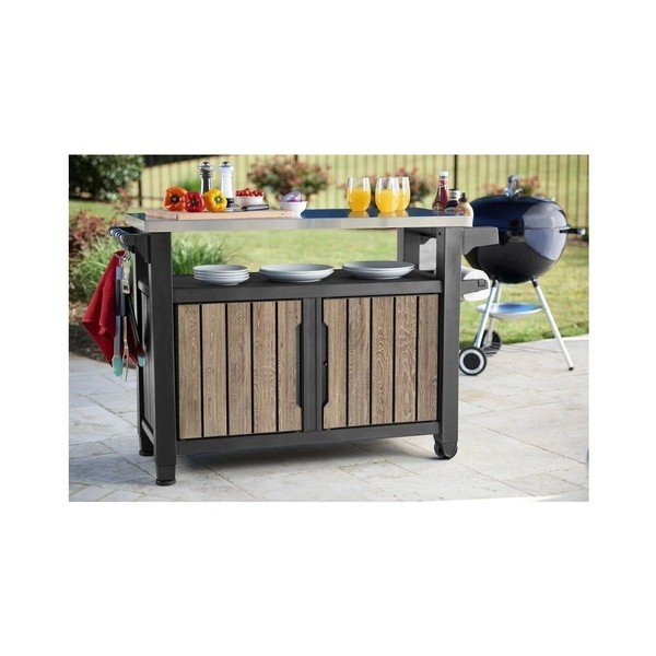 Пластмасова градинска бар маса 134x52 cm Deco Unity XL – Keter-image-1