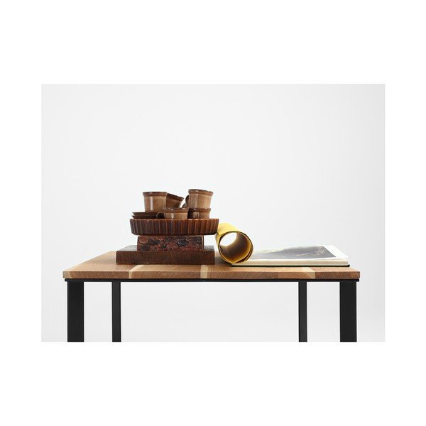 Масичка за кафе с черна основа и дъбов плот Форма по поръчка Skaden - CustomForm-image-3