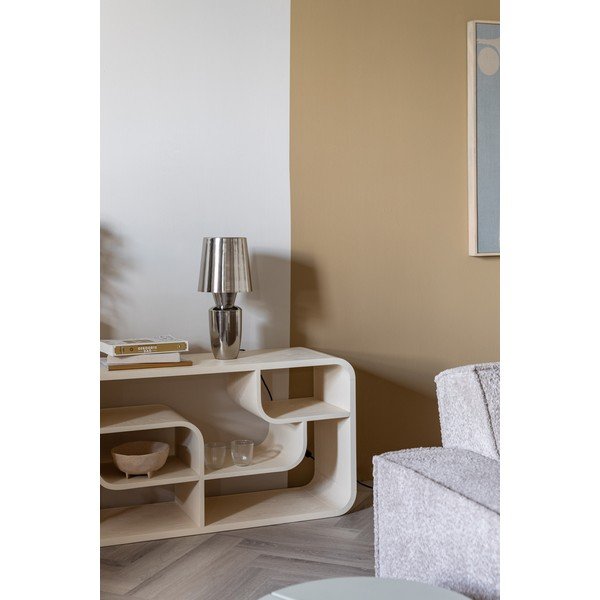 Метална настолна лампа в сребрист цвят с метален абажур (височина 42 cm) Classy – Zuiver-image-3