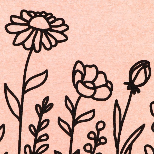 Светлорозов килим за баня от диатомична глина 39x60 cm Floral Lines – Artsy Doormats-image-2