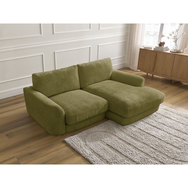 Шенилов ъглов диван в цвят каки (десен ъгъл) Leonore – Bobochic Paris-image-4