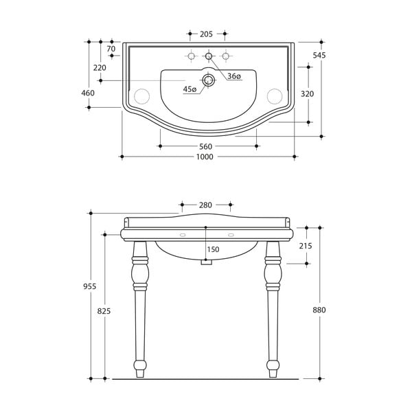 Бяло керамично краче за мебели Retro – Sapho-image-2