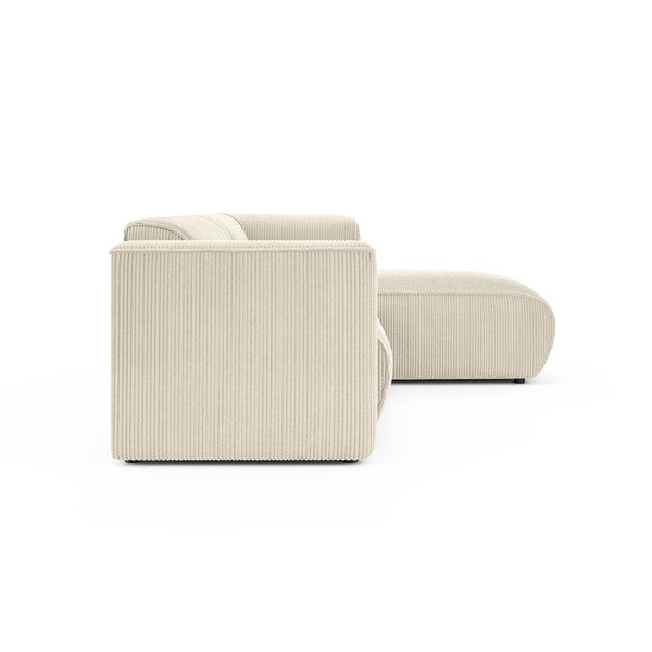 Бежов ъглов диван от рипсено кадифе (десен ъгъл) Merid  – Ropez-image-3