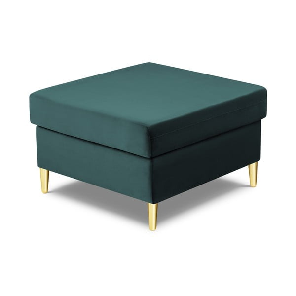 Кадифена табуретка  в петролен цвят Kyoto – Cosmopolitan Design-image-2