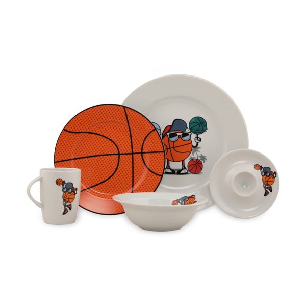 Детски порцеланов комплект за хранене от 5 части Basketball - Kütahya Porselen