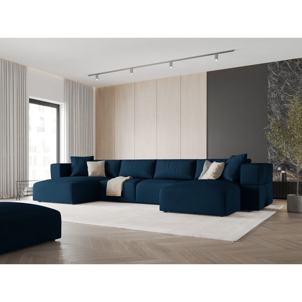 Син ъглов U-образен диван Esther – Milo Casa-image-1