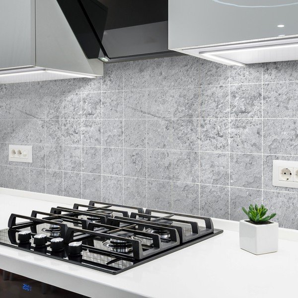 Комплект от 24 стикера за стена Cement Tile Stickers With Stones Effect, 10 x 10 cm - Ambiance-image-1