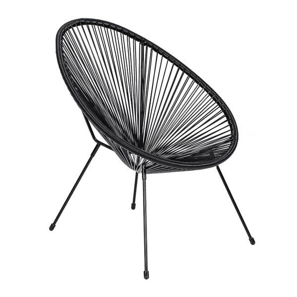 Черен градински стол метален/пластмасов Avocado Comfort – Bonami Selection-image-4