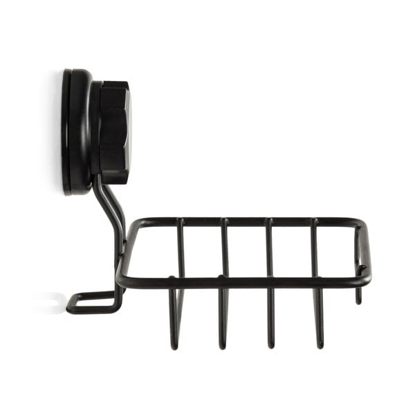 Черен самозадържащ се държач за сапун за стена Черен държач за сапун и гъба Bestlock - Compactor-image-4