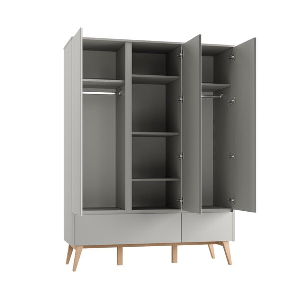 Сив детски гардероб 149x52,5 cm Swing - Pinio-image-4