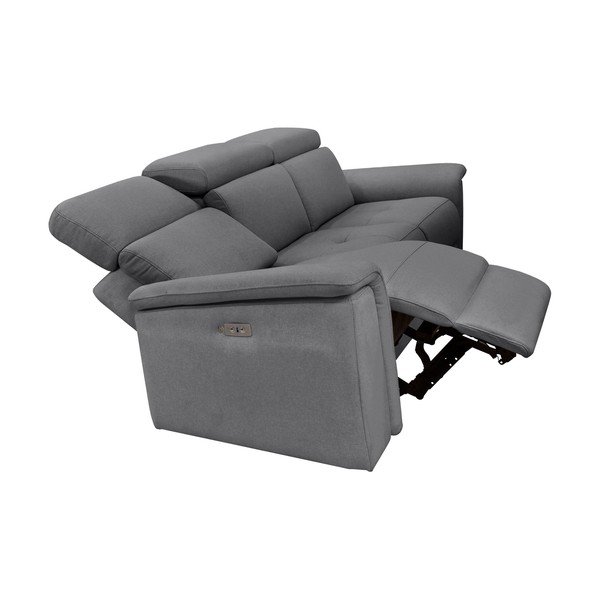 Сив кожен диван 211 cm Pareli – Støraa-image-3