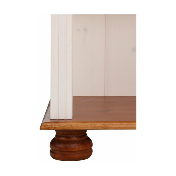 Бяла/естествена библиотека от масивен бор 70x181 cm Ella – Støraa-image-4