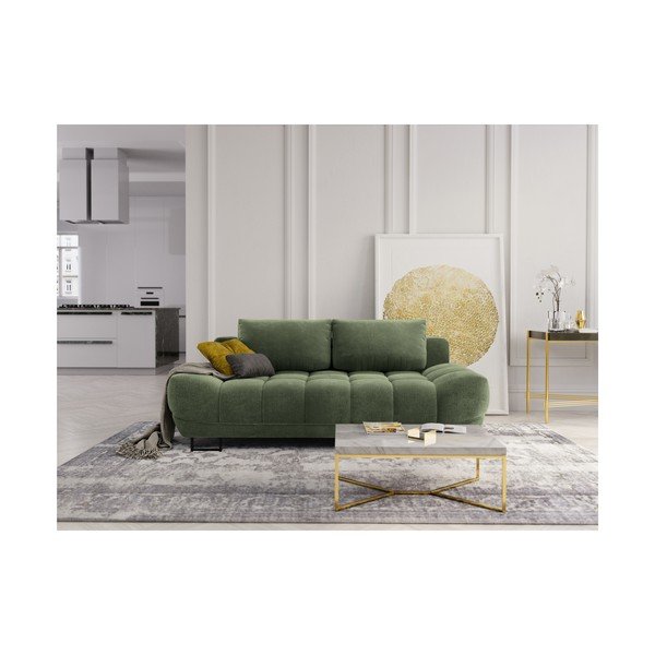 Зелен триместен разтегателен диван Cumulus - Windsor & Co Sofas-image-1