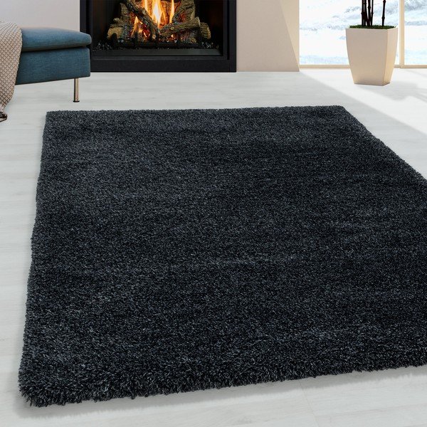 Антрацитен килим 80x150 cm Fluffy – Ayyildiz Carpets-image-1