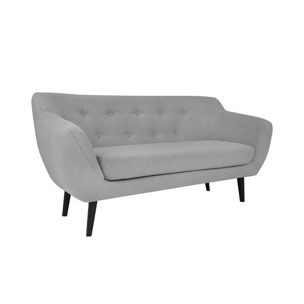 Světle šedá dvoumístná pohovka s hnědými nohami Mazzini Sofas Piemont-image-2
