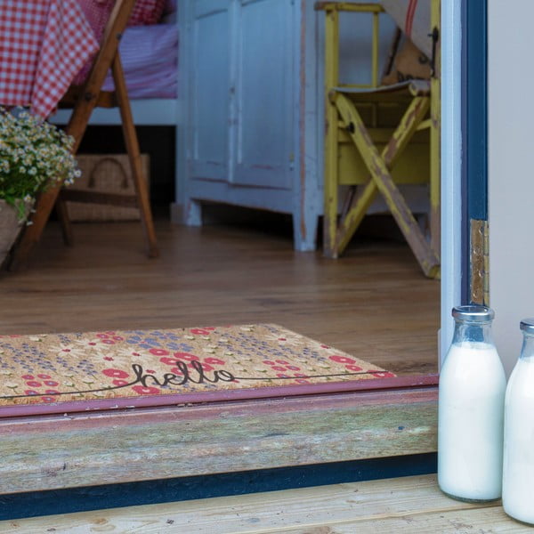 Изтривалка от кокосови влакна 40x120 cm Hello Scribbly Floral – Artsy Doormats-image-3