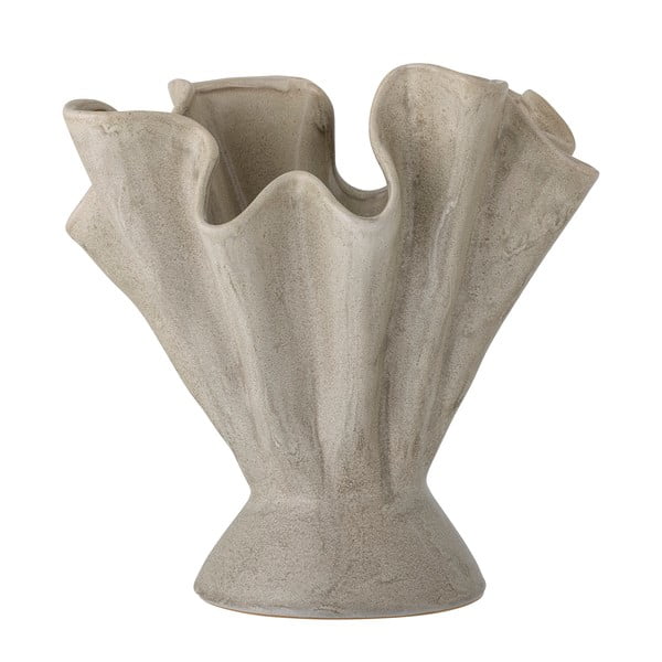 Бежова ръчно изработена ваза от камък Plier - Bloomingville