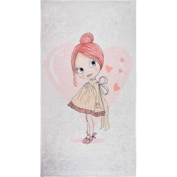 Светлорозов детски килим 80x150 cm Lovely Girl – Vitaus