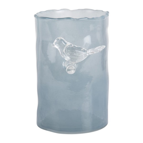 Синя стъклена ваза (височина 15 cm) Bird On Branch – PT LIVING