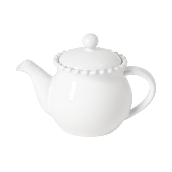 Бял глинен чайник с цедка 500 ml Pearl – Costa Nova