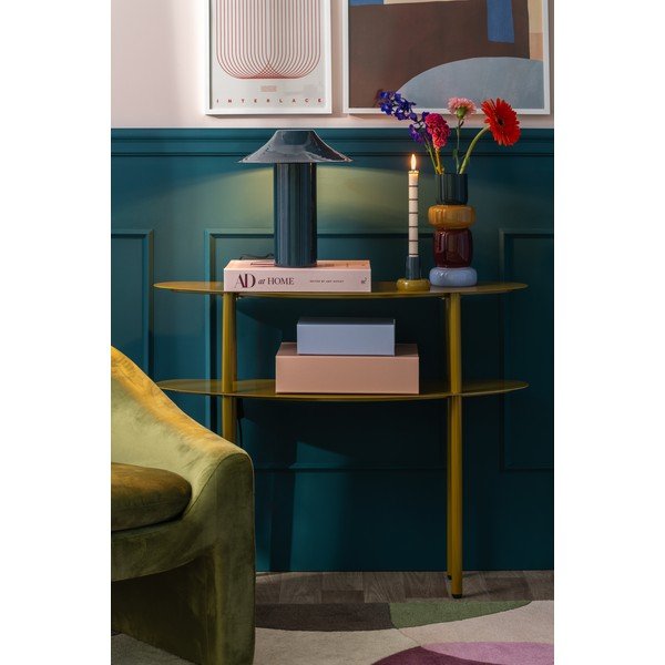 Светлокафява метална конзолна маса 28x90 cm Paris – Leitmotiv-image-1