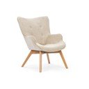 Бежово кресло от рипсено кадифе Niko – Ropez