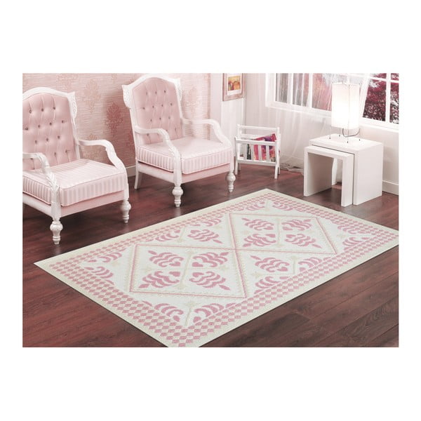 Pudrově růžový odolný koberec Vitaus Cillo Pudra, 100 x 300 cm