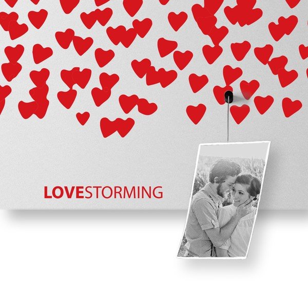 Magnetická tabule dESIGNoBJECT.it Lovestorming, 50 x 50 cm -image-4