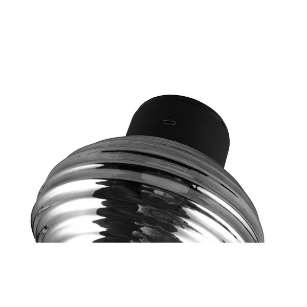 Тъмносива стъклена LED стенна лампа с USB ø 15,5 cm Earl – Reality-image-4