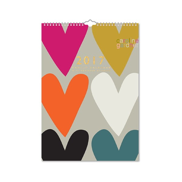 Rodinný kalendář Portico Designs Hearts