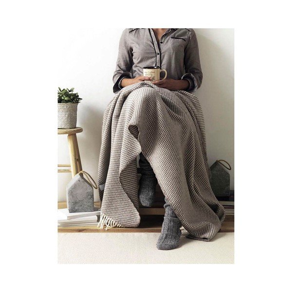 Маслиненозелено каре със съдържание на памук , 140 x 180 cm Ruby - Euromant-image-2