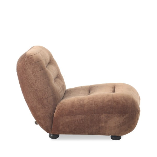 Кафяво кадифено кресло Wyatt – Dutchbone-image-3