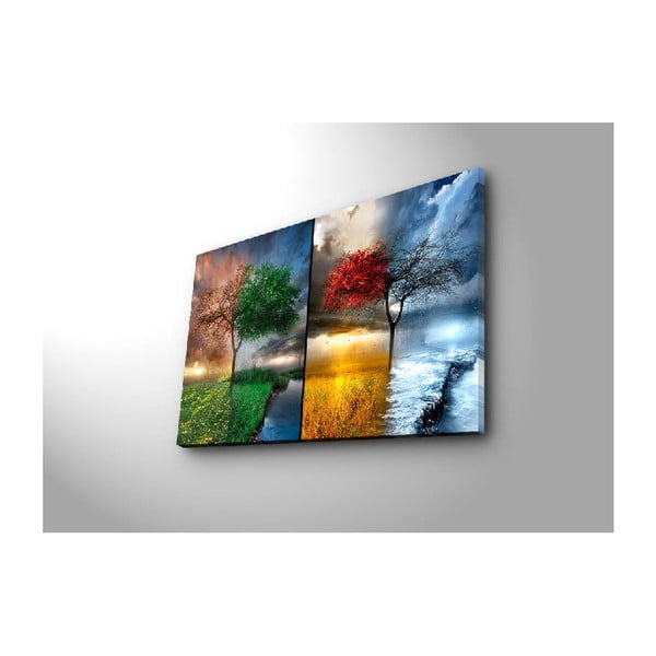 Живопис върху платно Сезони, 70 x 45 cm - Wallity-image-1