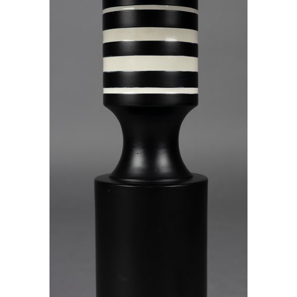 Черна настолна лампа с текстилен абажур (височина 60 cm) Virgil – Dutchbone-image-4