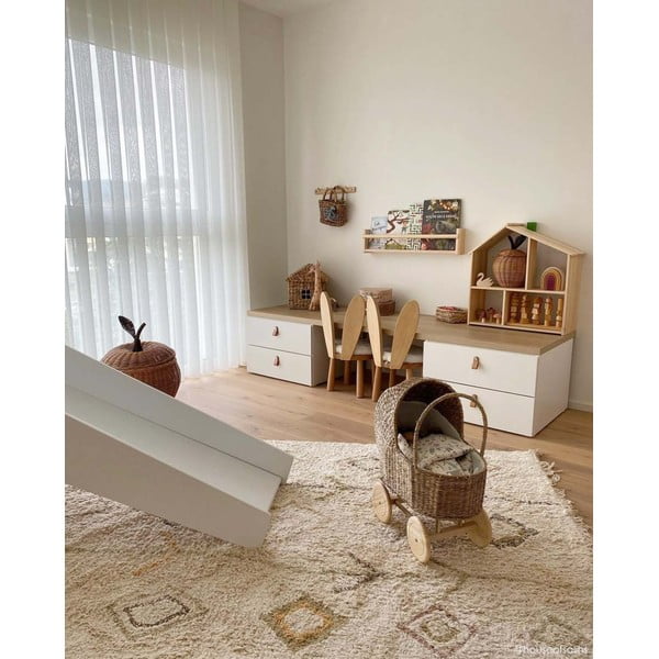 Бежов ръчно изработен памучен килим подходящ за пране 170x240 cm Kaarol Earth – Lorena Canals-image-1