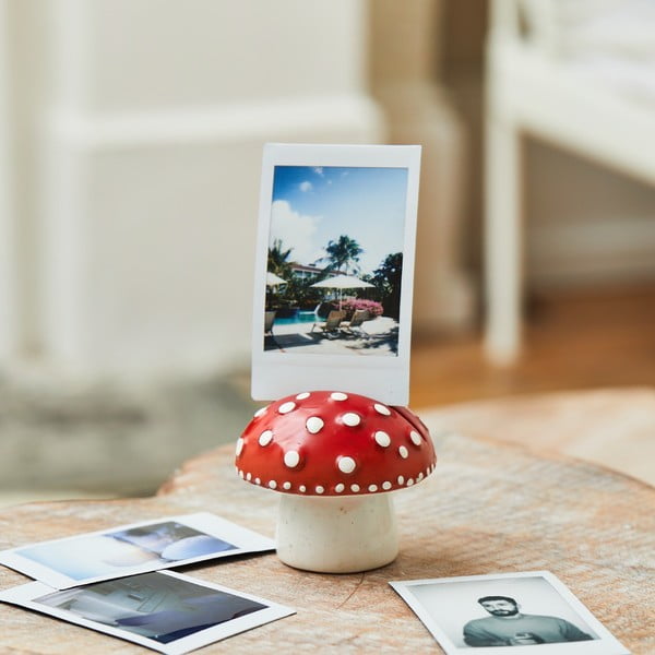 Червена каменна стояща стойка за снимки 7x6 cm Mushroom – Sass & Belle-image-1