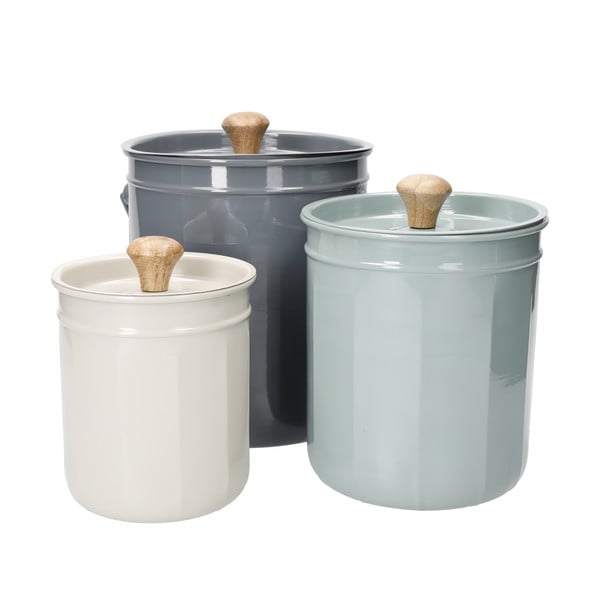Стоманени контейнери за компостируеми отпадъци в комплект от 3 броя - Kitchen Craft