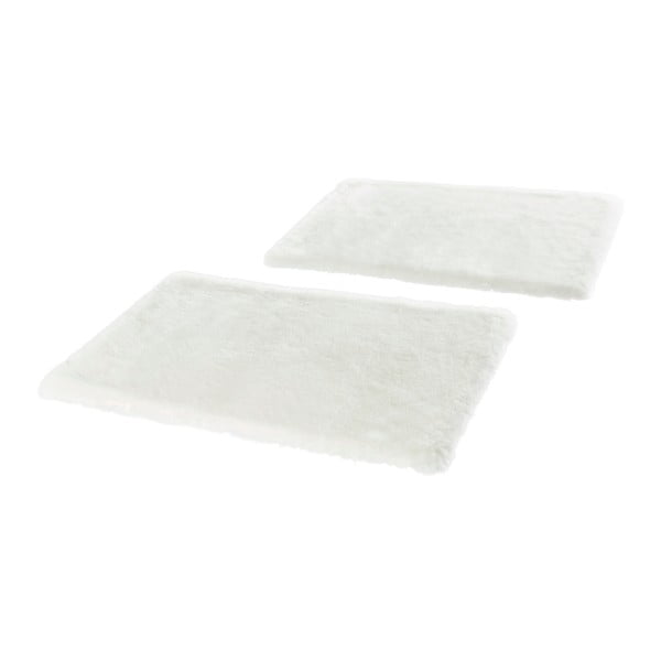 Комплект от 2 бели килима за легло Soft, 90 x 140 cm Uni - Mint Rugs