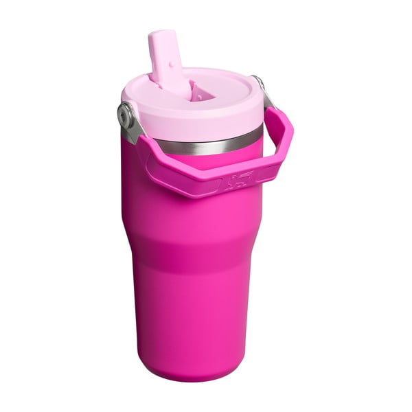 Розов термос от неръждаема стомана 600 ml IceFlow™ Flip Straw 2.0 Tumbler Violet Blossom – Stanley-image-2