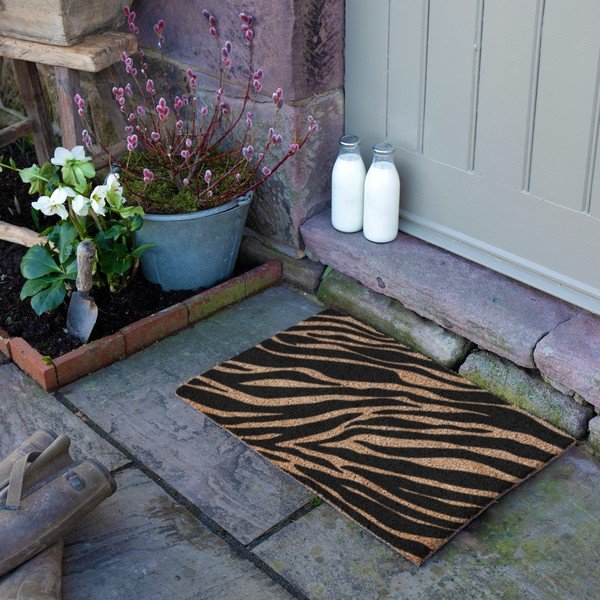 Изтривалка от кокосови влакна 40x60 cm Zebra – Artsy Doormats-image-3