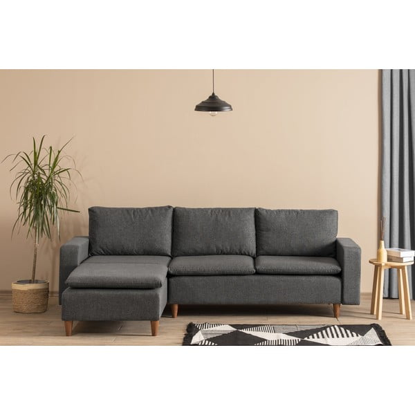 Сив ъглов диван (ляв ъгъл) Lungo – Balcab Home-image-1